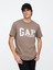 Erkek Kahverengi Everyday Soft Gap Logo Grafik T-Shirt 1