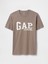 Erkek Kahverengi Everyday Soft Gap Logo Grafik T-Shirt 2