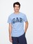 Erkek Mavi Everyday Soft Gap Logo Grafik T-Shirt 1
