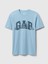Erkek Mavi Everyday Soft Gap Logo Grafik T-Shirt 2