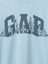 Erkek Mavi Everyday Soft Gap Logo Grafik T-Shirt 3