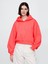 Kadın Pembe Vintage Soft Gap Logo Fleece Crop Sweatshirt 1