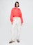 Kadın Pembe Vintage Soft Gap Logo Fleece Crop Sweatshirt 5