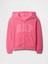 Kız Çocuk Pembe Relaxed Gap Logo Fermuarlı Sweatshirt 5