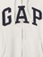 Erkek Beyaz Gap Logo Fermuarlı Fransız Havlu Kumaş Sweatshirt 3
