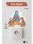 Kuran Okuyan Sevimli Aile Priz Sticker Seti Duvar Cam Sticker Ramazan Süsü Mini Sticker 3