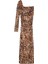 Leopar Desenli Midi Elbise L 2