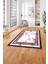 Baskılı Mermer Vektörel Desen Kaymaz Yıkanabilir Yolluk Mutfak Salon Halısı, Mermer-45-Bordo, 4