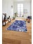 Baskılı Mermer Klasik Modern Kaymaz Yıkanabilir Yolluk Mutfak Salon Halısı, Mermer-80-Lacivert, 1