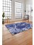 Baskılı Mermer Klasik Modern Kaymaz Yıkanabilir Yolluk Mutfak Salon Halısı, Mermer-80-Lacivert, 5