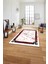 Baskılı Mermer Çerçeve Model Kaymaz Yıkanabilir Yolluk Mutfak Salon Halısı, Mermer-44-Bordo, 1