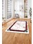 Baskılı Mermer Çerçeve Model Kaymaz Yıkanabilir Yolluk Mutfak Salon Halısı, Mermer-44-Bordo, 4