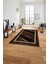 Baskılı Mermer Çerçeveli Modern Kaymaz Yıkanabilir Yolluk Mutfak Salon Halısı, Mermer-68-Kahve, 1