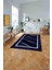 Baskılı Mermer Çerçeveli Modern Kaymaz Yıkanabilir Yolluk Mutfak Salon Halısı, Mermer-68-Lacivert, 3
