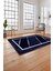 Baskılı Mermer Çerçeveli Modern Kaymaz Yıkanabilir Yolluk Mutfak Salon Halısı, Mermer-68-Lacivert, 5