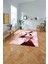 Baskılı Mermer Geometrik Model Kaymaz Yıkanabilir Yolluk Mutfak Salon Halısı, Mermer-77-Pembe, 3