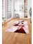 Baskılı Mermer Geometrik Model Kaymaz Yıkanabilir Yolluk Mutfak Salon Halısı, Mermer-77-Pembe, 4
