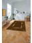Baskılı Mermer Zigzag Desenli Kaymaz Yıkanabilir Yolluk Mutfak Salon Halısı, Mermer-79-Kahve, 3