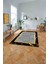 Baskılı Mermer Çerçeveli Modern Kaymaz Yıkanabilir Yolluk Mutfak Salon Halısı, Mermer-67-Siyah, 3