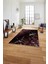 Baskılı Mermer Zemin Sade Modern Kaymaz Yıkanabilir Yolluk Mutfak Salon Halısı, Mermer-55-Bordo, 1