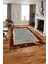 Baskılı Mermer Çerçeveli Modern Kaymaz Yıkanabilir Yolluk Mutfak Salon Halısı, Mermer-67-Bordo, 2