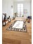 Baskılı Mermer Çerçeve Modern Sade Kaymaz Yıkanabilir Yolluk Mutfak Salon Halısı, Mermer-71-Kahve, 1
