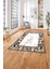 Baskılı Mermer Çerçeve Modern Sade Kaymaz Yıkanabilir Yolluk Mutfak Salon Halısı, Mermer-71-Kahve, 4