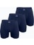 Erkek 3 Lü Lacivert Premium Collection Modal Uzun Boxer 3M250 1
