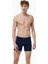 Erkek 3 Lü Lacivert Premium Collection Modal Uzun Boxer 3M250 3