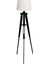 Piega Tripod Lambader Abajur Köşe Lambası Aydınlatma Ahşap Siyah Ağaç Country Masif Doğal 1