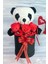 Premium Özel Hediye Kutusunda 35 cm Sevimli Panda ve 3 Adet Kırmızı Peluş Minik Ayıcık Buketi 4