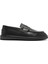 Erkek Siyah Deri Casual Loafer 25SFD654618 1