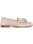 Kadın Bej Süet Deri Maskülen Loafer 25SFD350510 1