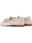 Kadın Bej Süet Deri Maskülen Loafer 25SFD350510 5