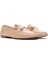 Kadın Bej Deri Maskülen Loafer 25SFD290218 3