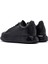 Erkek Siyah Bağcıklı Kalın Tabanlı Deri Sneaker 25SFD680018 5