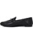 Kadın Siyah Deri Maskülen Loafer 25SFD290218 2
