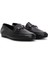 Kadın Siyah Deri Maskülen Loafer 25SFD290218 3