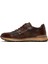 Erkek Kahverengi Bağcıklı Deri Casual Sneaker 25SFD610014 2