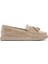 Kadın Bej Süet Deri Comfort Loafer 25SFD152010 1