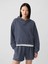 Kadın Koyu Mavi Relaxed Gap Logo Fleece Sweatshirt 1