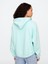 Kadın Açık Mavi Relaxed Gap Logo Fleece Sweatshirt 5