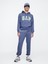 Erkek Mavi Gap Logo Fransız Havlu Kumaş Sweatshirt 5
