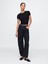 Kadın Siyah Modern Rib Crop T-Shirt 4