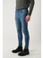 Erkek Mavi Eskitme Yıkamalı Esnek Jean Pantolon E003513 3