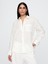 Kadın Kırık Beyaz %100 Keten Relaxed Gömlek 1