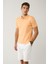 Erkek Açık Turuncu %100 Pamuk 3 Düğmeli Jakarlı Polo Yaka T-shirt A41y1354 3