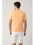 Erkek Açık Turuncu %100 Pamuk 3 Düğmeli Jakarlı Polo Yaka T-shirt A41y1354 4