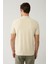 Erkek Bej %100 Pamuk 3 Düğmeli Jakarlı Polo Yaka T-shirt A41y1147 4
