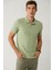 Erkek Haki %100 Pamuk 3 Düğmeli Jakarlı Polo Yaka T-shirt A41y1147 1